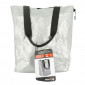 SINGLE BAG FOR BICYCLE-REAR- GREY (RECYCLED MATERIAL) On rear luggage rack with hooks. 3104889922549