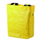 SACOCHE ARRIERE VELO LATERALE JAUNE (MATERIAU RECYCLE) FIXATION PORTE BAGAGE SUR CROCHET CHARGE MAXIMALE 5KG