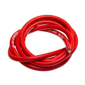 SPARK PLUG WIRE Ø 7 mm MALOSSI -RED (50 cm). (SOLD PER UNIT). 3700948267066