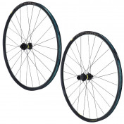 WHEELS SET FOR ROAD BIKE - 700 MAVIC ALLROAD DISC CENTERLOCK BLACK 11 Speed. COMPATIBLE 10 Speed. SHIMANO - Thru axle 12x100 and 12x142 - TUBELESS/TUBETYPE + ADAPTER FOR QUICK RELEASE.
