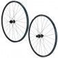 WHEELS SET FOR ROAD BIKE - 700 MAVIC ALLROAD DISC CENTERLOCK BLACK 11 Speed. COMPATIBLE 10 Speed. SHIMANO - Thru axle 12x100 and 12x142 - TUBELESS/TUBETYPE + ADAPTER FOR QUICK RELEASE.