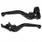 LEVERS KIT (RIGHT+LEFT) ADUSTABLE/FOLDABLE FOR KAWASAKI 900 Z900, 650 Z650 BLACK ANODIZED CNC -AVOC- 3700948235867