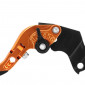 LEVERS KIT (RIGHT+LEFT) ADUSTABLE/FOLDABLE FOR KTM 125 DUKE ORANGE/BLACK CNC . -AVOC- 3700948236277