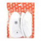 SIDE PADS FOR SCOOT MBK 50 STUNT/YAMAHA 50 SLIDER - GLOSSY WHITE (x4) 3700948037430