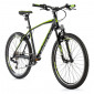 VELO MUSCULAIRE VTT 26 LEADER FOX MXC 2023 HOMME NOIR MAT/VERT 8V CADRE 16 POUCES (TAILLE ADULTE 160 à 168 cm)