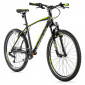 MTB 26" LEADER FOX FACTOR MXC 2023 "For men" Matt black/green - 8 Speed - Frame 20" (Rider size 180 >188 cm)