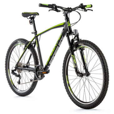 VELO MUSCULAIRE VTT 26 LEADER FOX MXC 2023 HOMME NOIR MAT VERT 8V CADRE 20 POUCES TAILLE ADULTE 180 a 188 cm 8592826033086 P2R