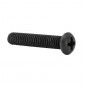 MACHINE SCREW-ROUND HEAD M5 x 40 mm BLACK (10 IN A BAG). -SELECTION P2R- 7421083712117