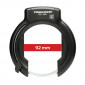 ANTIVOL VELO FER A CHEVAL TRELOCK RS481 NOIR AVEC FIXATION (FIXATION SUR CADRE LARGEUR DE 106mm à 112mm) ECART PNEU 92mm (CLE NON AMOVIBLE) 8713249313566