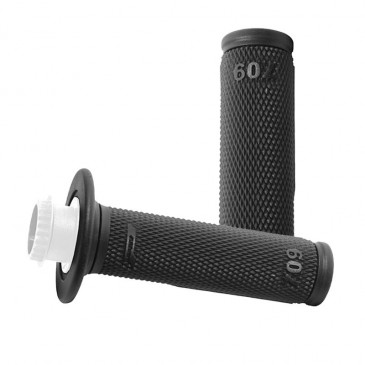 REVETEMENT POIGNEE PROGRIP MOTO OFF ROAD 709 SIMPLE DENSITE DIAMOND WAFFLE NOIR CLOSED END 115mm (AVEC LOCK ON - LIVRER AVEC 7 EMBOUTS 2T ou 4T) (CROSS/MX) (PAIRE) 0801766094117