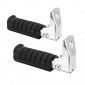FOOTREST FOR MOPED (FOR PASSENGER) (ON REAR WHEEL AXLE) PEUGEOT 103/MBK 51 NOIR (PAIR). -SELECTION P2R- 3701213432325