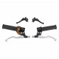 GAS HANDLE+LEVERS - KIT FOR MOPED- TARGA MINI METALIC / PLASTIC BLACK / CHROME 3701213432738