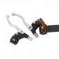 GAS HANDLE+LEVERS - KIT FOR MOPED- TARGA MINI METALIC / PLASTIC BLACK / CHROME 3701213432738