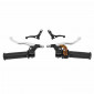 GAS HANDLE+LEVERS - KIT FOR MOPED- TARGA MINI METALIC / PLASTIC BLACK / CHROME 3701213432738
