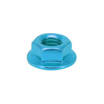 ECROU 6 PANS EPAULE M6 ALU BLEU (SACHET DE 6 PIECES) -SELECTION P2R- 7421083635942