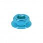 HEX FLANGED NUT - M6 ALUMINIUM BLUE BLEU (6 IN BAG). -SELECTION P2R- 7421083635942