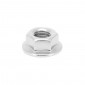 HEX FLANGED NUT - M6 ALUMINIUM CHROME (6 IN BAG). -SELECTION P2R- 7421083636000