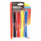 COLLIER DE SERRAGE NYLON TYPE RILSAN 2,5x150mm ASSORTIMENT NOIR / BLEU / ROUGE / JAUNE (VENDU PAR 100) -SELECTION P2R- 8000692700181