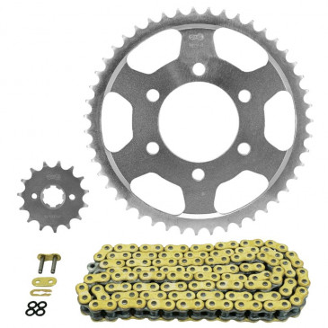KIT CHAINE ADAPTABLE HONDA 125 CB R 2018>2020 428 15x47 (DIAM COURONNE 68/90/10.25) (DEMULTIPLICATION ORIGINE) -AFAM- 5400598143618