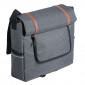 SINGLE BAG FOR BICYCLE-REAR- ZEFAL URBAN MESSENGER WATERPROOF 11Lt GREY - (35x13x30cm) - MADE WITH RECYCLED MATERIAL. 3420586600833
