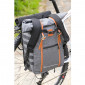 SINGLE BAG FOR BICYCLE -REAR-TURN INTO BACKPACK- ZEFAL URBAN - GREY 27Lt - ON CARRIER (30x45x13) - MADE WITH RECYCLED MATERIAL.