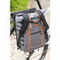 SINGLE BAG FOR BICYCLE -REAR-TURN INTO BACKPACK- ZEFAL URBAN - GREY 27Lt - ON CARRIER (30x45x13) - MADE WITH RECYCLED MATERIAL. 3420586600826
