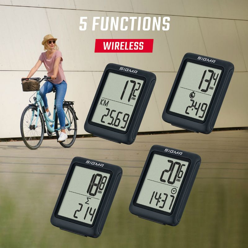 Sigma Pure 1 ATS Compteur grand écran sans fil pour vélo et étanche