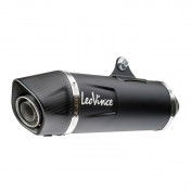 EXHAUST FOR MAXISCOOTER LEOVINCE SBK NERO INOX FOR HONDA 125 FORZA 2021> EURO 5 (CARBON END) (Without catalyzer) (EEC Approved) -REF 14076- 8057168863024