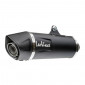 EXHAUST FOR MAXISCOOTER LEOVINCE SBK NERO INOX FOR HONDA 125 FORZA 2021> EURO 5 (CARBON END) (Without catalyzer) (EEC Approved) -REF 14076- 8057168863024