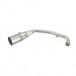 EXHAUST FOR MAXISCOOTER LEOVINCE SBK NERO INOX FOR HONDA 125 FORZA 2021> EURO 5 (CARBON END) (Without catalyzer) (EEC Approved) -REF 14076- 8057168863024