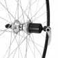 ROUE ROUTE PATIN BLOCAGE 700 ELAN CFX NOIR ARRIERE MOYEU VELOX NOIR CASSETTE TYPE SHIMANO 10/9/8V 32 RAYONS GALVA JANTE 13C 3660429011451