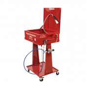 FONTAINE DE NETTOYAGE POUR ATELIER AVEC RESERVOIR DE LAVAGE, SOUFFLETTE ET BROSSE (POUR COMPRESSEUR) -BICISUPPORT- 8054242274028