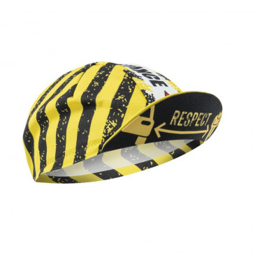 CYCLING CAP - "RESPECT DISTANCE" BLACK/YELLOW 8013271335124