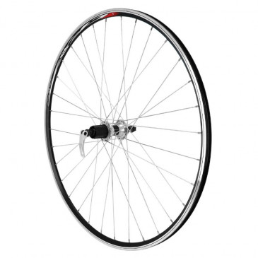 ROUE ROUTE PATIN BLOCAGE 700 ELAN CFX NOIR ARRIERE MOYEU VELOX NOIR CASSETTE TYPE SHIMANO 10/9/8V 32 RAYONS GALVA JANTE 13C 3660429011451