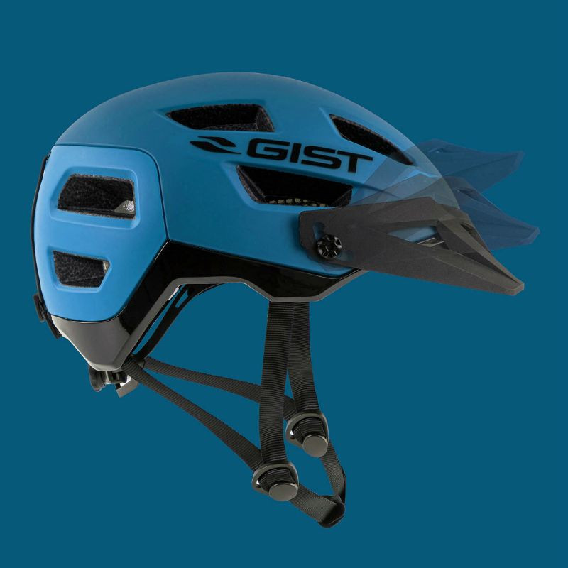 MTB ADULT HELMET - GIST KOP BLUE IN-MOLD -EURO 53-59 With visor ...