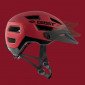 MTB ADULT HELMET - GIST KOP RED IN-MOLD -EURO 56-62 With visor adjustable in 3 positions- FIT-SYSTEM (IN BOX)