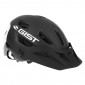 MTB ADULT HELMET - GIST KOP BLACK/WHITE IN-MOLD -EURO 56-62 With visor adjustable in 3 positions- FIT-SYSTEM (IN BOX)