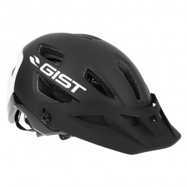 MTB ADULT HELMET - GIST KOP BLACK/WHITE IN-MOLD -EURO 56-62 With visor adjustable in 3 positions- FIT-SYSTEM (IN BOX) 8013271329758