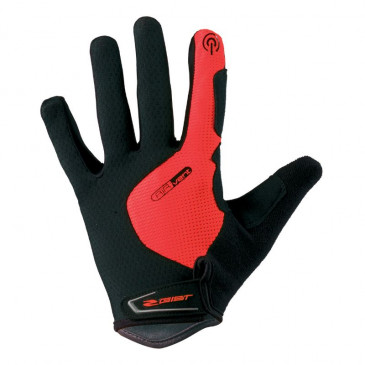 GANTS VELO VTT LONG GIST HERO GEL ROUGE M (PAIRE SUR CARTE) COMPATIBLE ECRAN TACTILE -5532 8013271253015