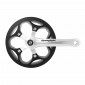 PEDALIER CITY STRONGLIGHT 8V. IMPACT R ARGENT 170mm 46dts AVEC CARTER POUR TRANSMISSION SANS TENDEUR DE CHAINE POUR MOYEUX VITESSES INTEGREES (AXE CARRE 127mm) 3700223716036