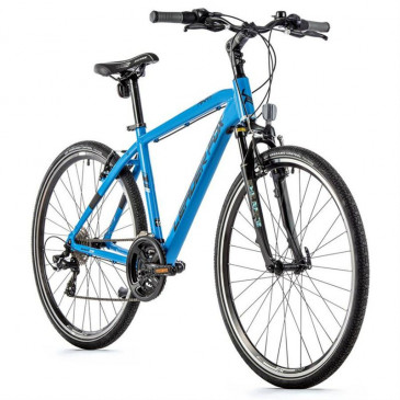 HYBRID BIKE 28" LEADER FOX AWAY 2023 "For Men" MATT BLUE - 7 Speed - Frame 20,5 "- (RIDER'S HEIGHT 183 > 190 cm) 8592826033574