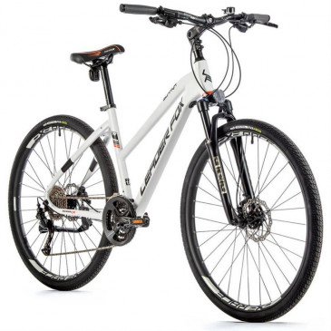 HYBRID BIKE 28" LEADER FOX SUMAVA 2023 "Lady" MATT WHITE - 9 Speed- Frame 16,5" - ( RIDER SIZE from 160 > 168 cm)