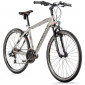 HYBRID BIKE 28" LEADER FOX AWAY 2023 "For men" MATT SILVER- 7 Speed- Frame 22,5" - ( RIDER SIZE from 185cm > 193cm)