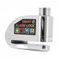 ANTIVOL BLOQUE DISQUE ARMLOCK AVEC ALARME SONORE DIAM 10mm 110dB CHROME AVEC CORDON DE RAPPEL (DIMENSIONS 93 x 47 x 75 mm) 3700948233528