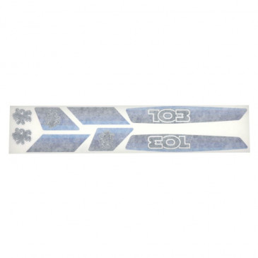STICKERS SET FOR MOPED PEUGEOT 103 BLUE (8 PIECES) -SELECTION P2R- 3701213429332