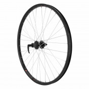 WHEEL FOR TREKKING BIKE- 700X35 -REAR- KARGO DISC/V-brakes FOR E-BIKE ALU -BLACK-E DOUBLE WALL - VELOX HUB DISC 6 HOLES -CASSETTE 11/10/9 Speed. (REINFORCED) 3660429071486