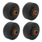 PROTECTION AXE DE ROUE AVANT ET ARRIERE MOTO POUR KTM 125 DUKE ALU NOIR/ORANGE (4 PIECES) -AVOC- 3700948236376