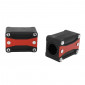 BUMPER/PROTECTION MOTEUR MAXISCOOTER POUR HONDA 750 X-ADV ALU/RESINE NOIR/ROUGE (PAIRE) -AVOC- 3700948235515
