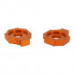 TENDEUR/AJUSTEUR DE CHAINE MOTO POUR KTM 125 DUKE ALU CNC ANODISE ORANGE (PAIRE) -AVOC- 3700948236338