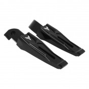 REAR FOOTRESTS FOR YAMAHA 700 MT-07 ALU CNC ANODIZED BLACK - With pattern (PAIR) -AVOC-